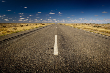 Bituman Highway in Outback Australia